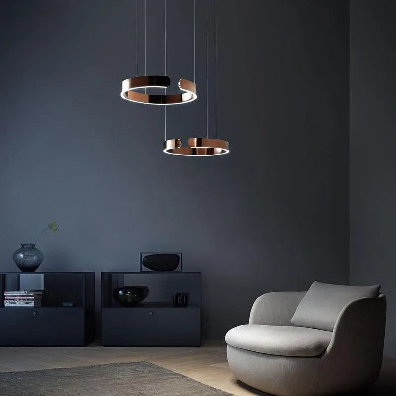 Arisha minimalistisk LED-pendellampe — luksuriøs åben ring
