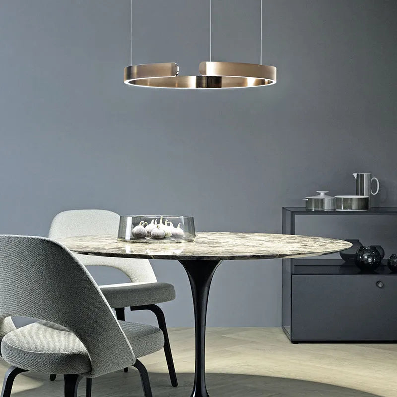 Arisha minimalistisk LED-pendellampe — luksuriøs åben ring