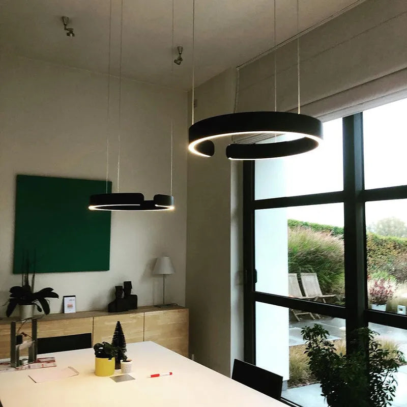 Arisha minimalistisk LED-pendellampe — luksuriøs åben ring