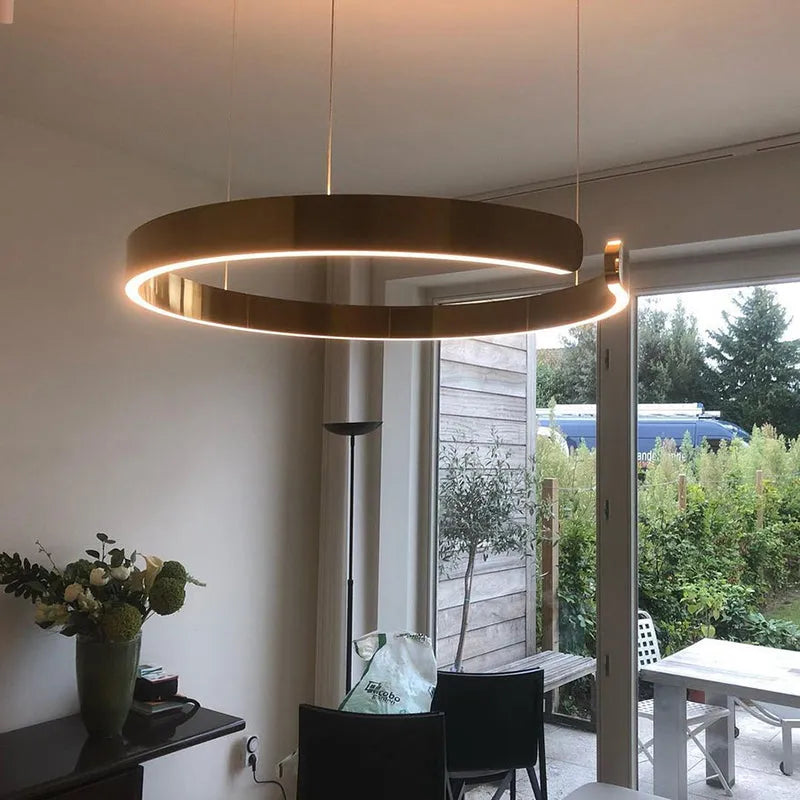 Arisha minimalistisk LED-pendellampe — luksuriøs åben ring