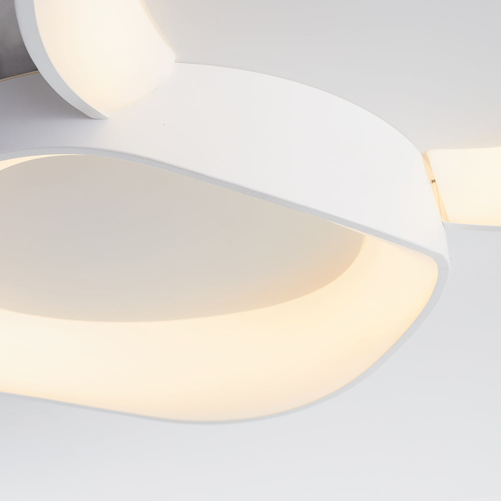 Arisha plafondlamp — moderne golf, dimbaar in drie kleuren