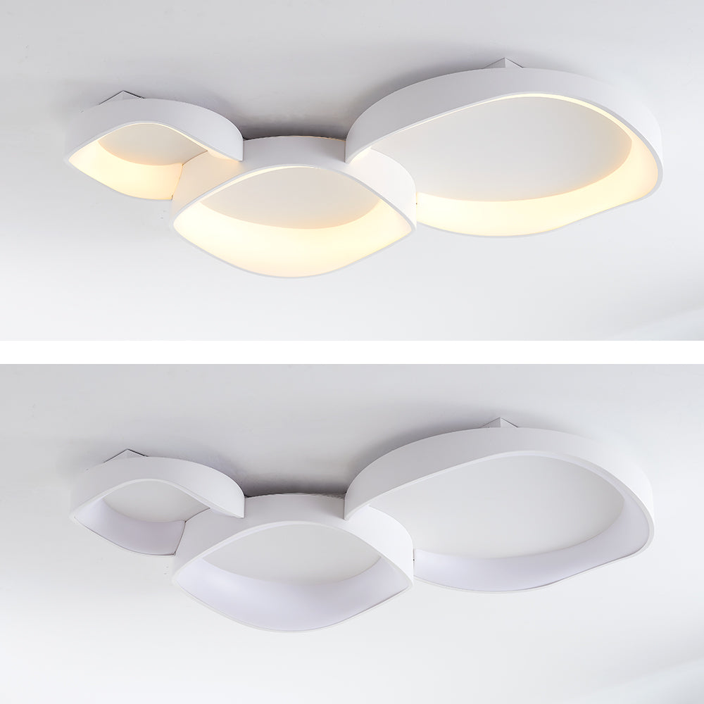 Arisha plafondlamp — moderne golf, dimbaar in drie kleuren