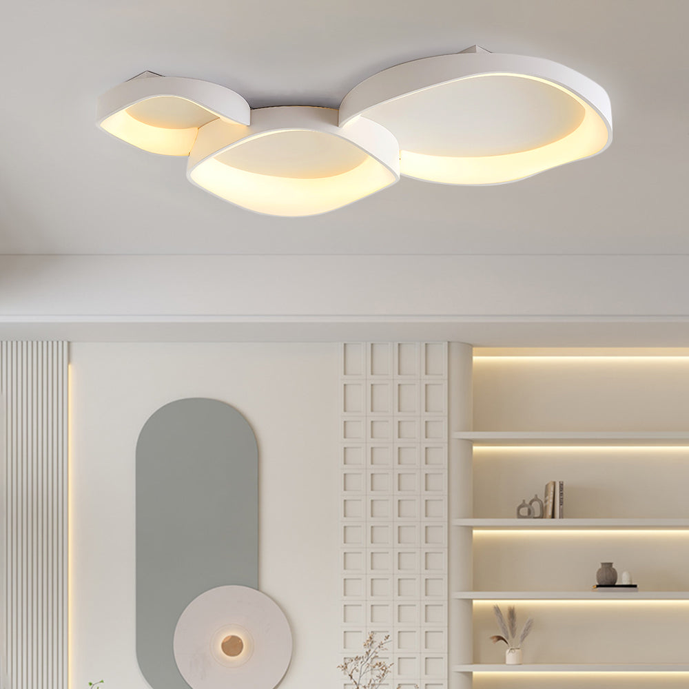 Arisha plafondlamp — moderne golf, dimbaar in drie kleuren