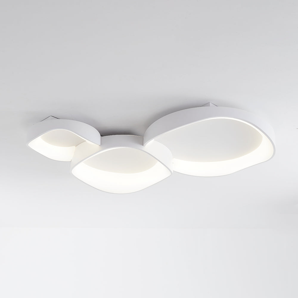 Arisha plafondlamp — moderne golf, dimbaar in drie kleuren