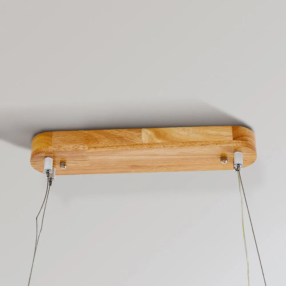 Suspension contemporaine ovale en bois Veon