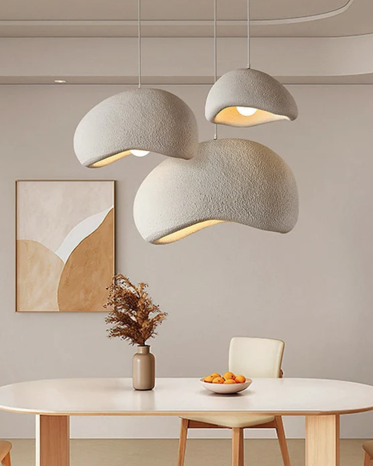 Lunessa | Skulpturalna viseća svjetiljka za strop u obliku kupole, moderna umjetnička rasvjeta | Orntli