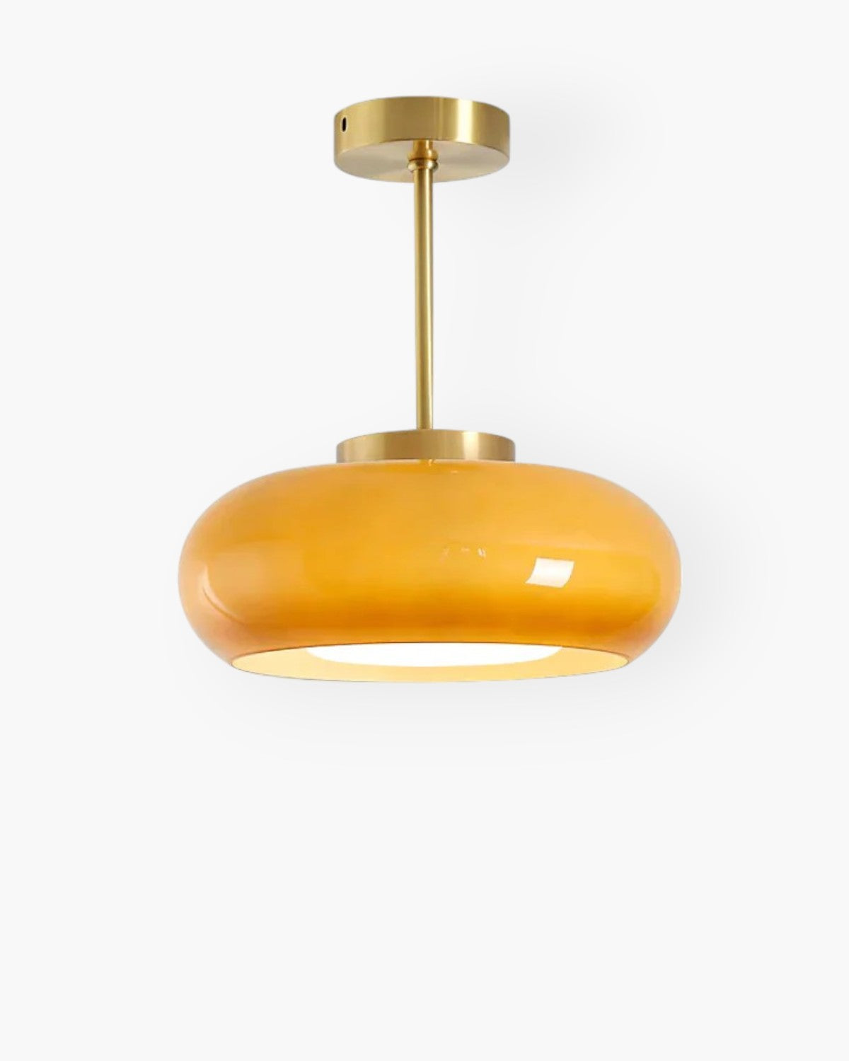 Aventa | Lampu Siling Kaca Berbintik Dengan Pemasangan Kuningan | Orntli