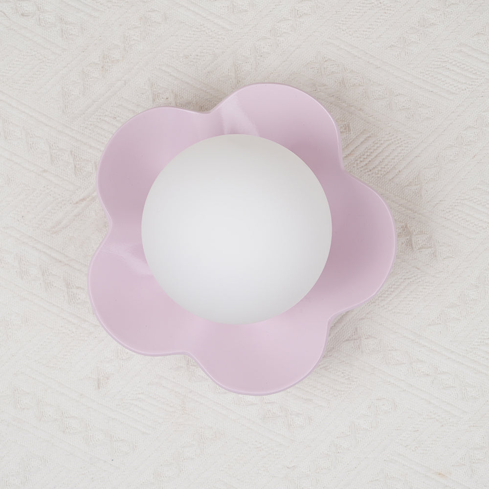 Arcore lekfull vägglampa i harts — diameter 20cm, G9-sockel, vit, lila, gul och grön
