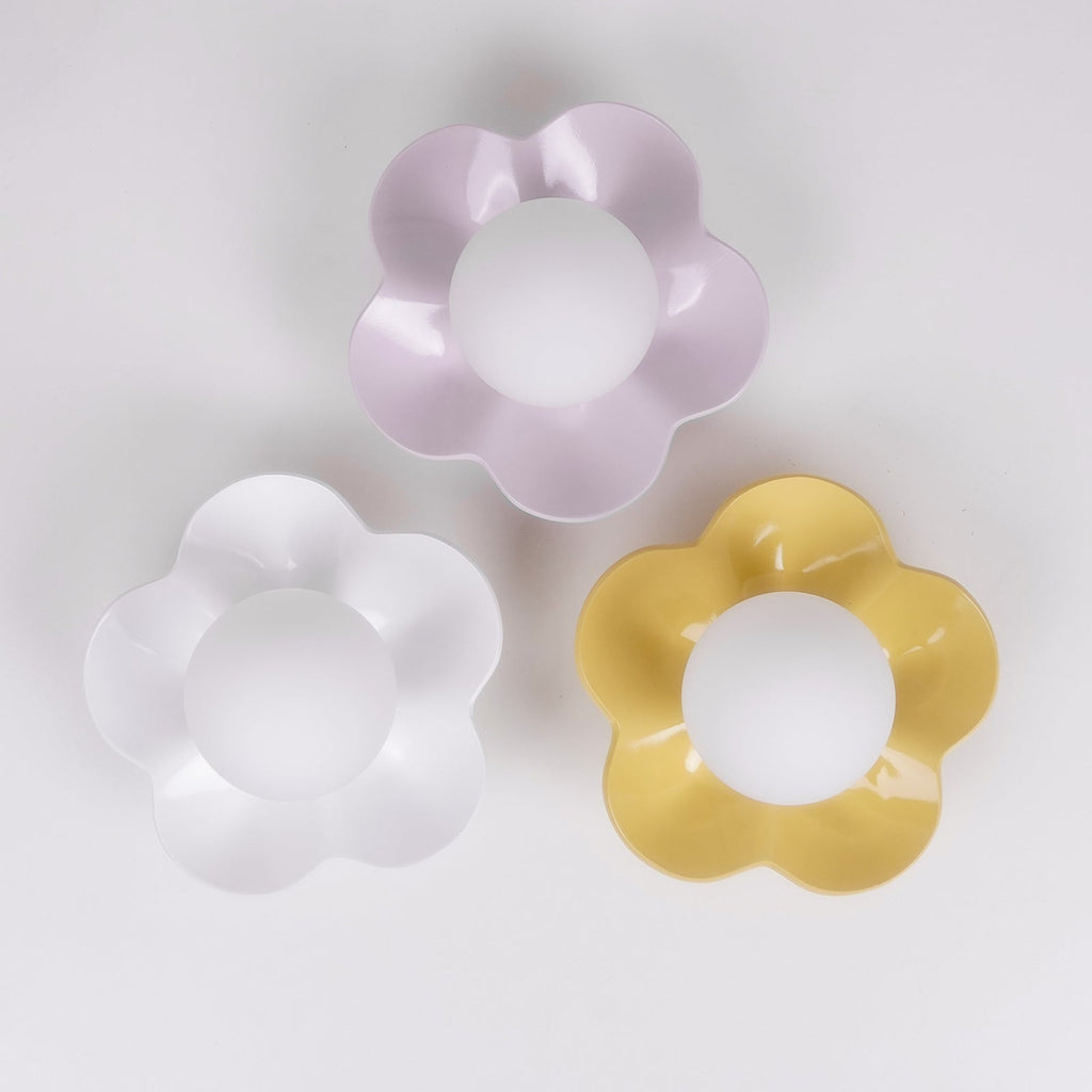 Arcore lekfull vägglampa i harts — diameter 20cm, G9-sockel, vit, lila, gul och grön