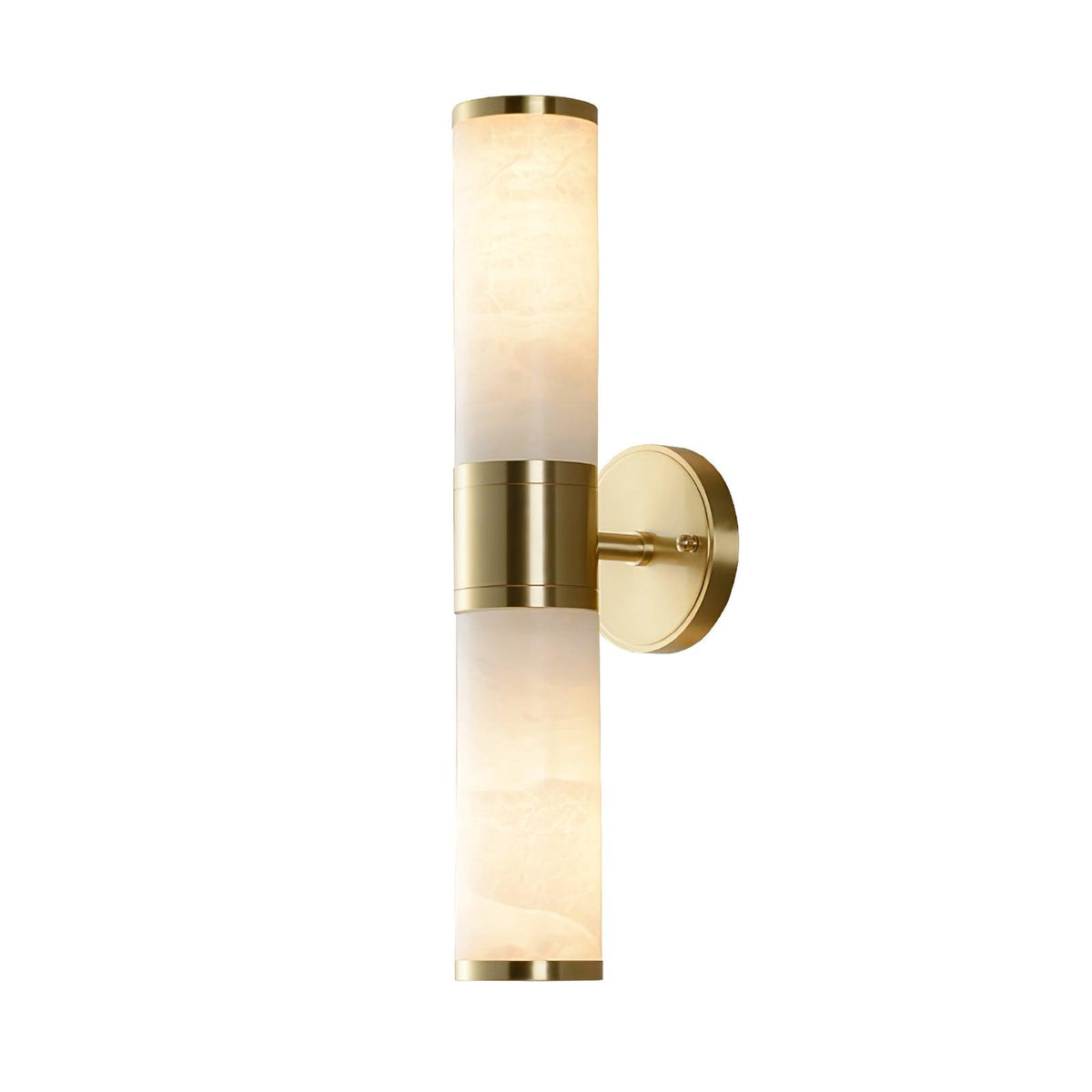 Kaia vegglampe i alabast, minimalistisk design, diameter på 8cm