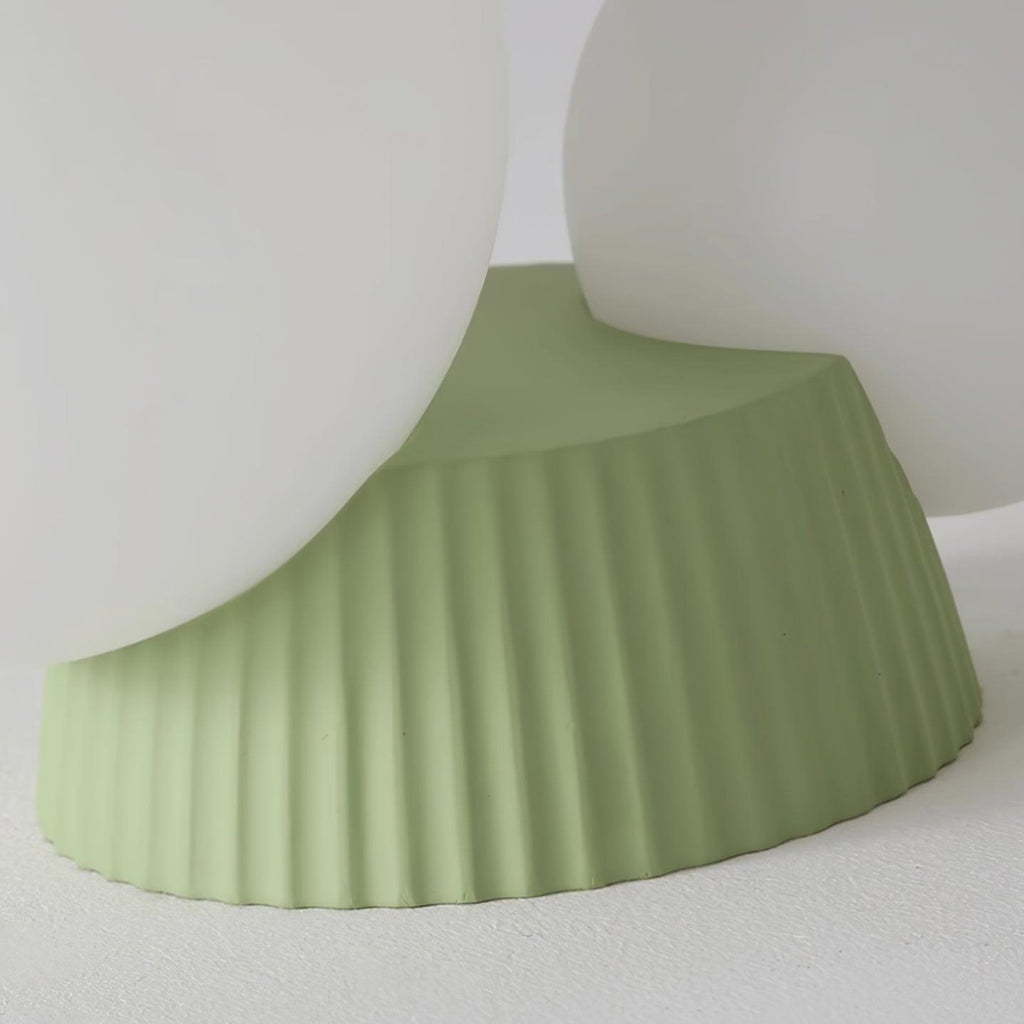 Asymmetrical Ceiling Lamp — Sculptural Design, Dual Frosted Glass Globes