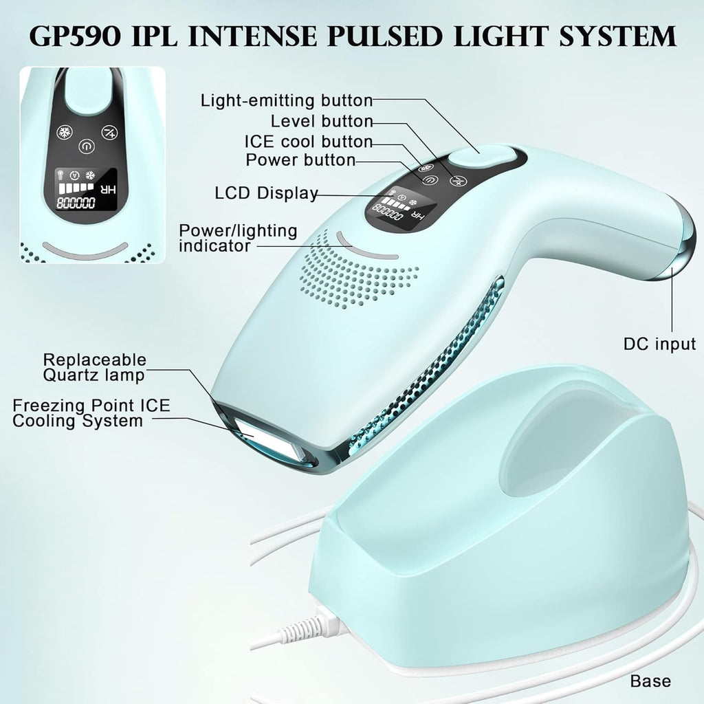 DEESS GP590 IPL Dispositivo Laser 3-in-1 per la Rimozione Indolore dei Peli a Casa