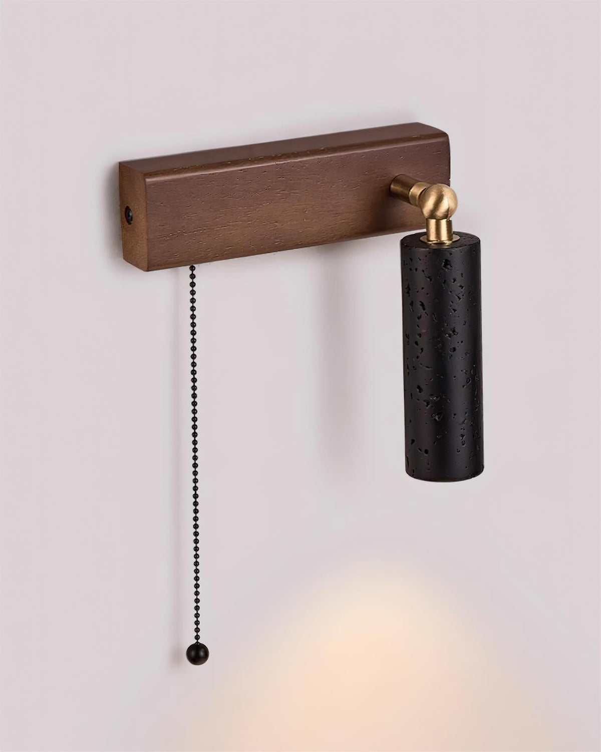 Lámpara de foco de pared de travertino negro Ritta