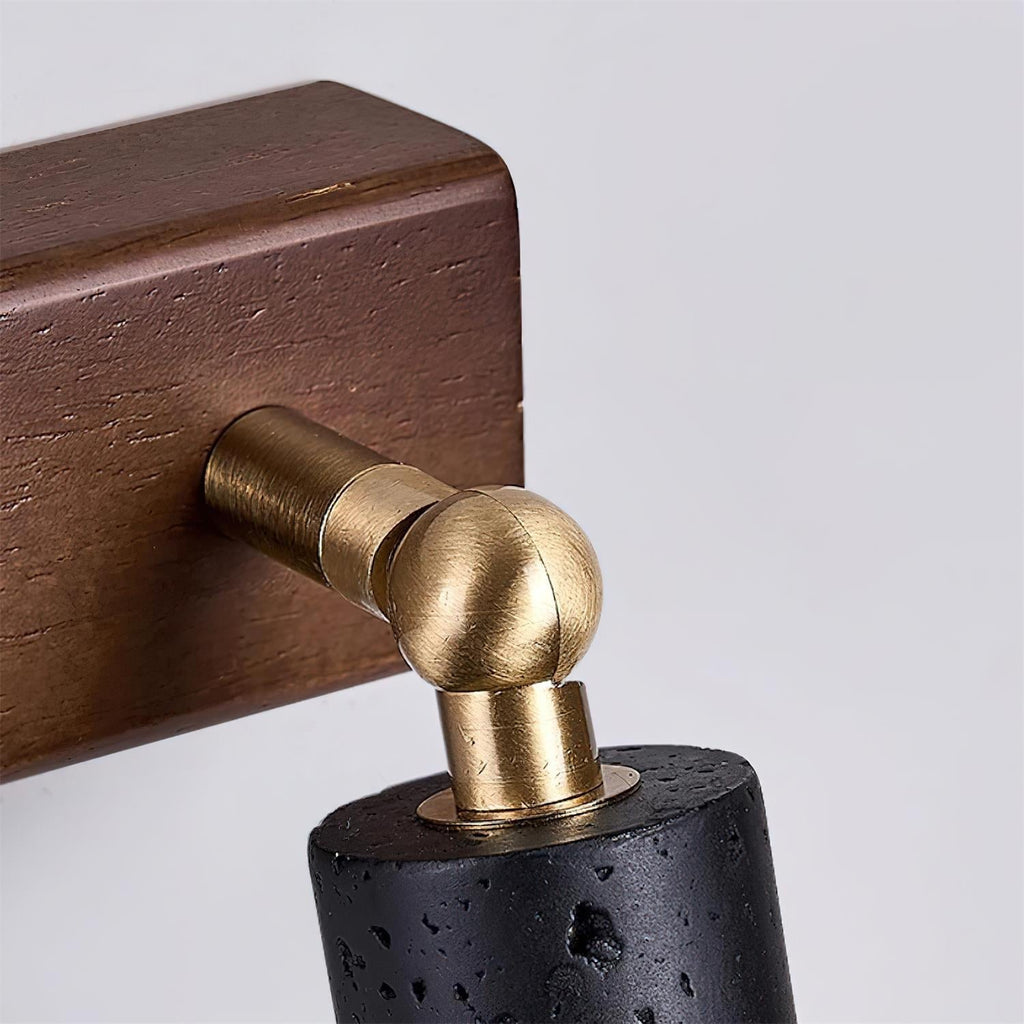 Lámpara de foco de pared de travertino negro Ritta