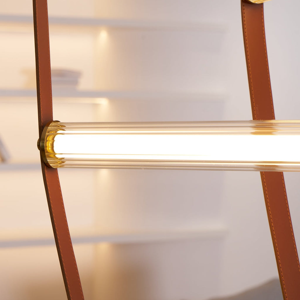 Tracer Belt Pendant Lamp — LED Silicone Diffuser, Premium Leather Belt Suspension