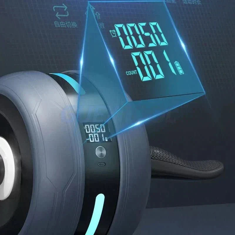 Ruota per addominali ApexCore con ritorno automatico e conteggio per un allenamento efficace del core