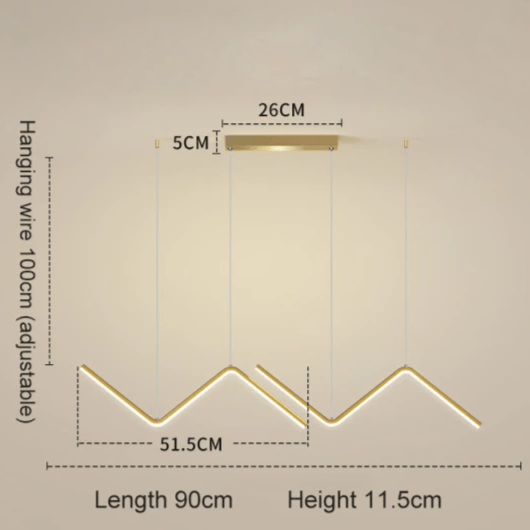 Lirana bølgeformet hengelampe | Orntli