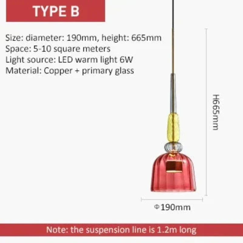 UrbanSimplicity – Pendellamper med farvet glas