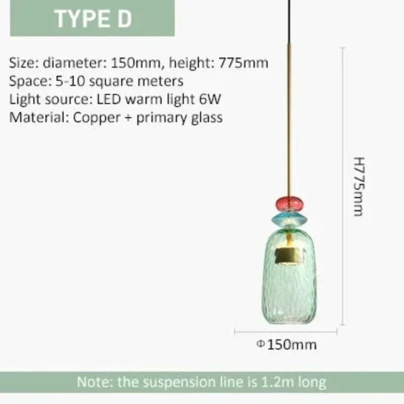 UrbanSimplicity – Pendellamper med farvet glas