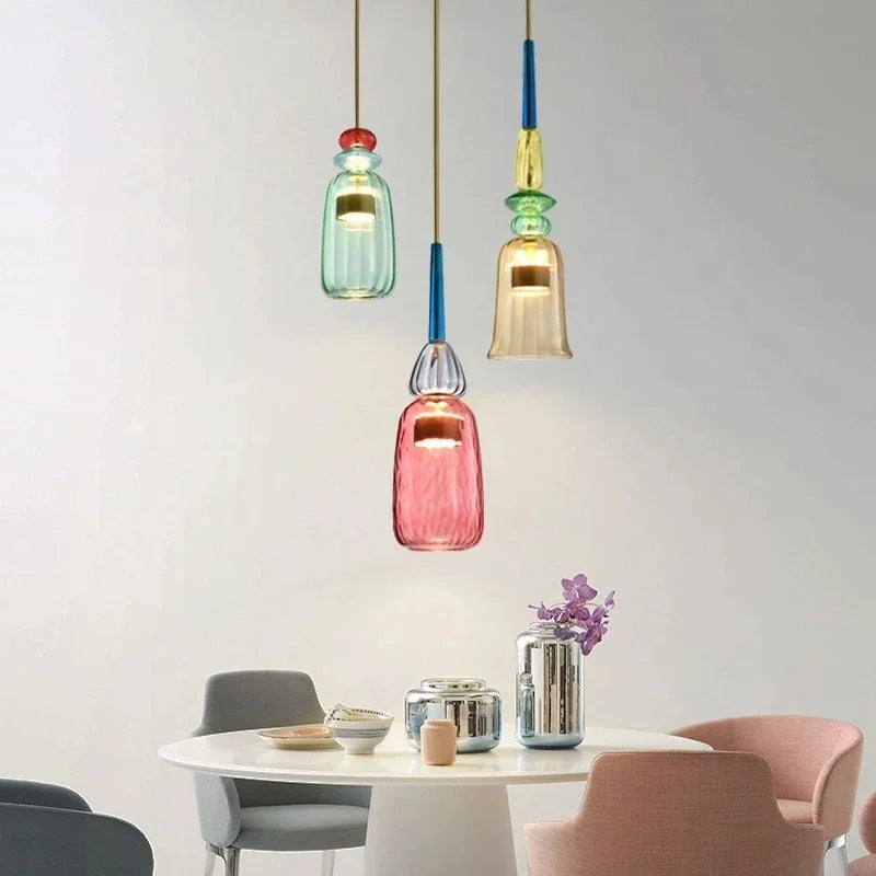 UrbanSimplicity – Pendellamper med farvet glas
