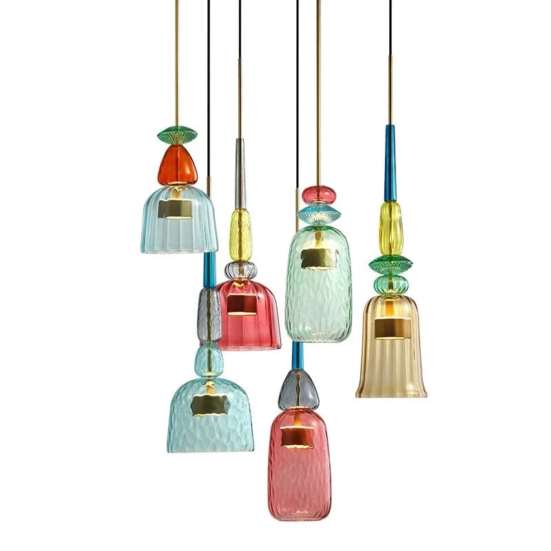 UrbanSimplicity – Pendellamper med farvet glas
