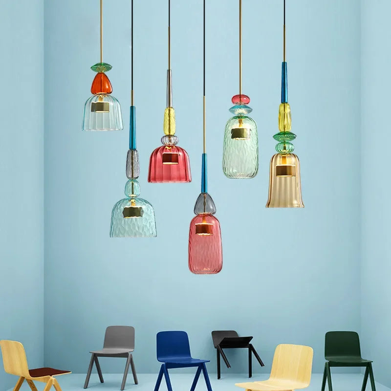 UrbanSimplicity – Pendellamper med farvet glas