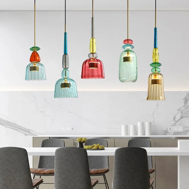 UrbanSimplicity – Pendellamper med farvet glas