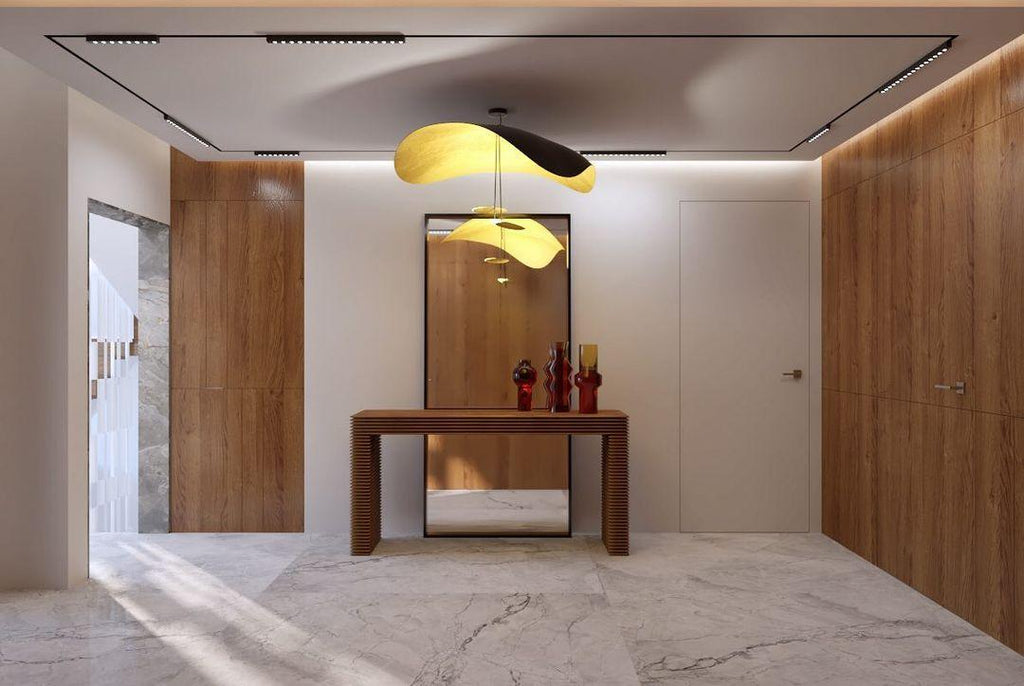 Závěsné svítidlo Giorgio — zakřivené diskové stínidlo, design s jednou linií