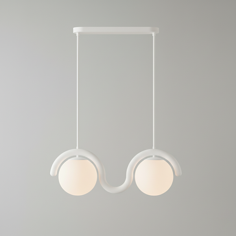 Uveta Linear Chandelier Red&Silver - Neutralighting