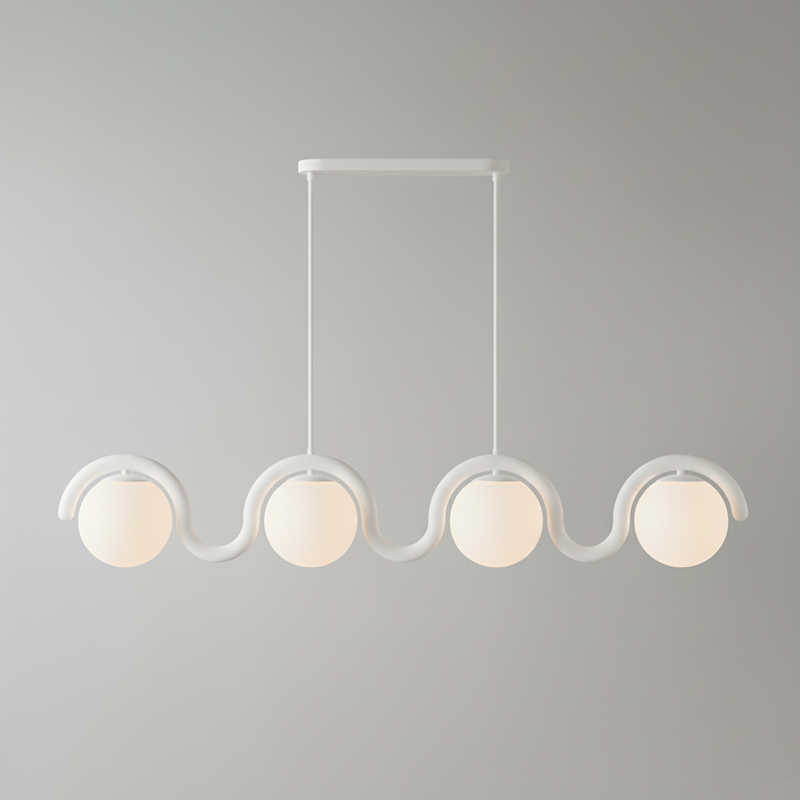 Uveta Linear Chandelier Red&Silver - Neutralighting