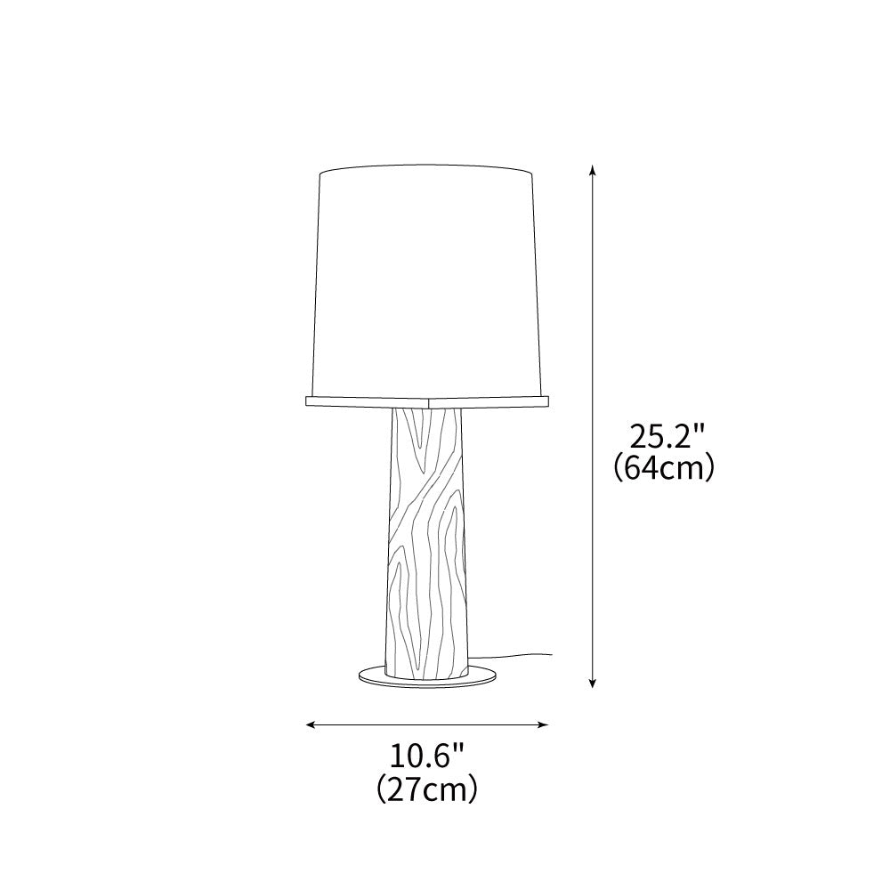 Vesper Minimalist Wood Table Lamp – Two Sizes, Dimmable