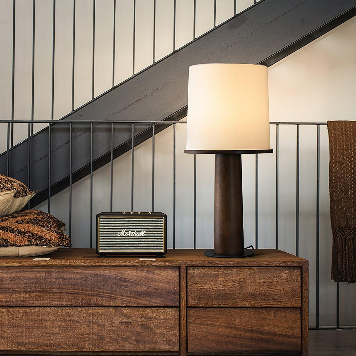 Vesper Minimalist Wood Table Lamp – Two Sizes, Dimmable