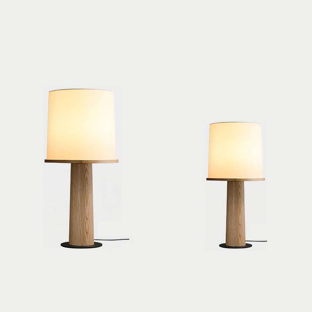 Vesper Minimalist Wood Table Lamp – Two Sizes, Dimmable