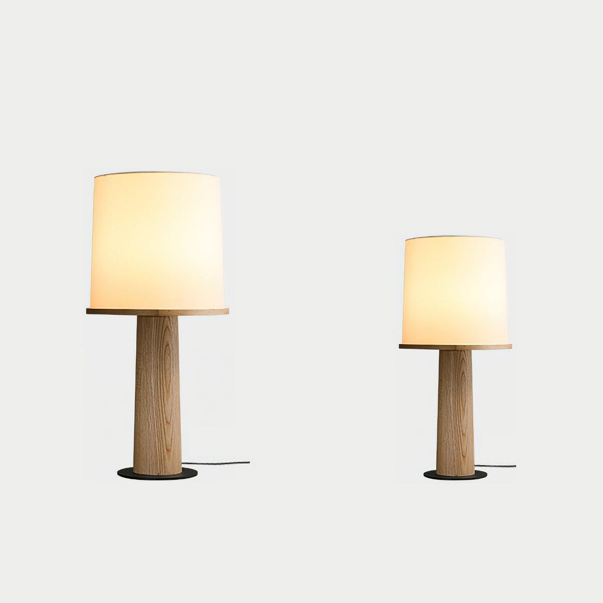 Vesper Minimalist Wood Table Lamp – Two Sizes, Dimmable