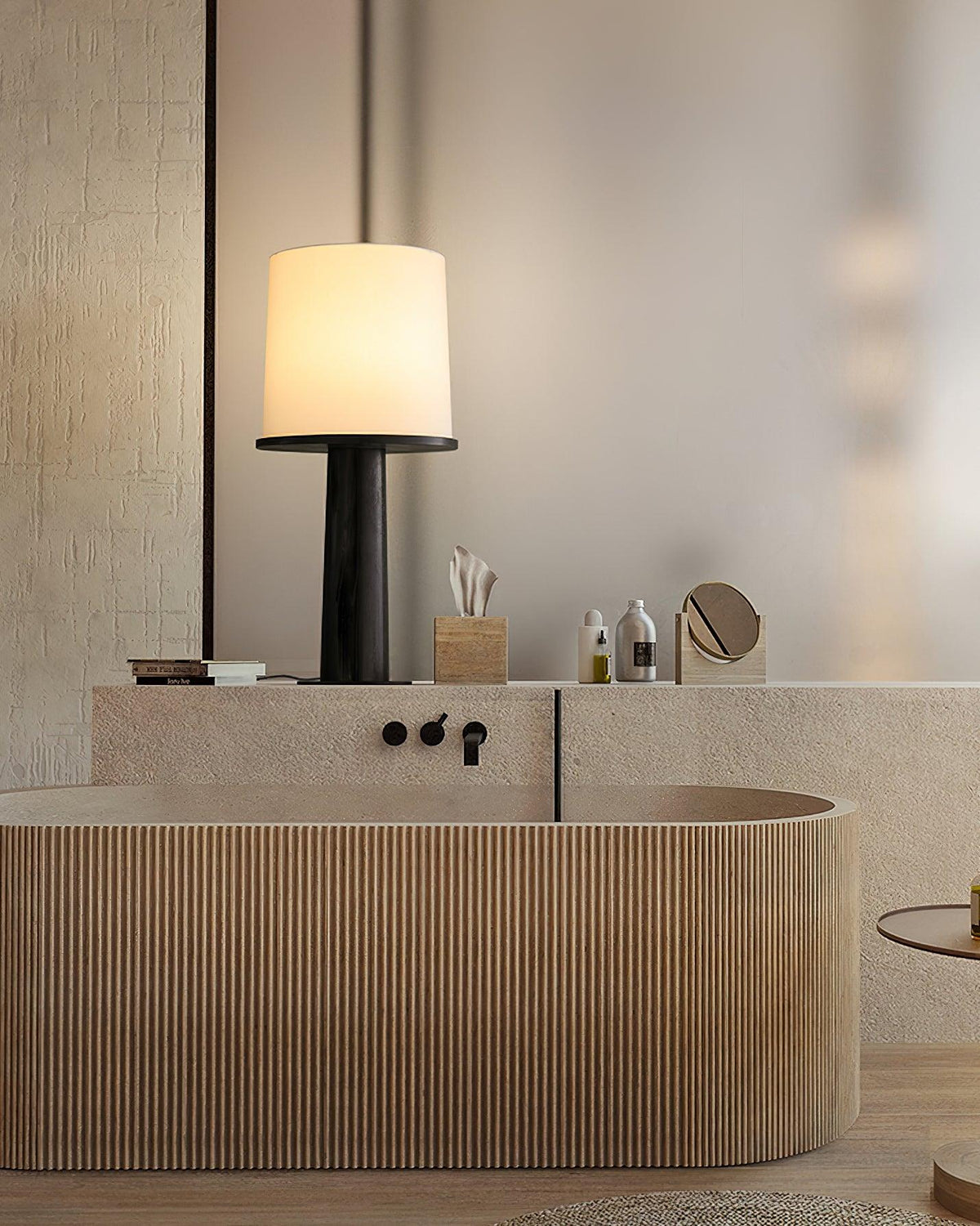 Vesper Minimalist Wood Table Lamp – Two Sizes, Dimmable
