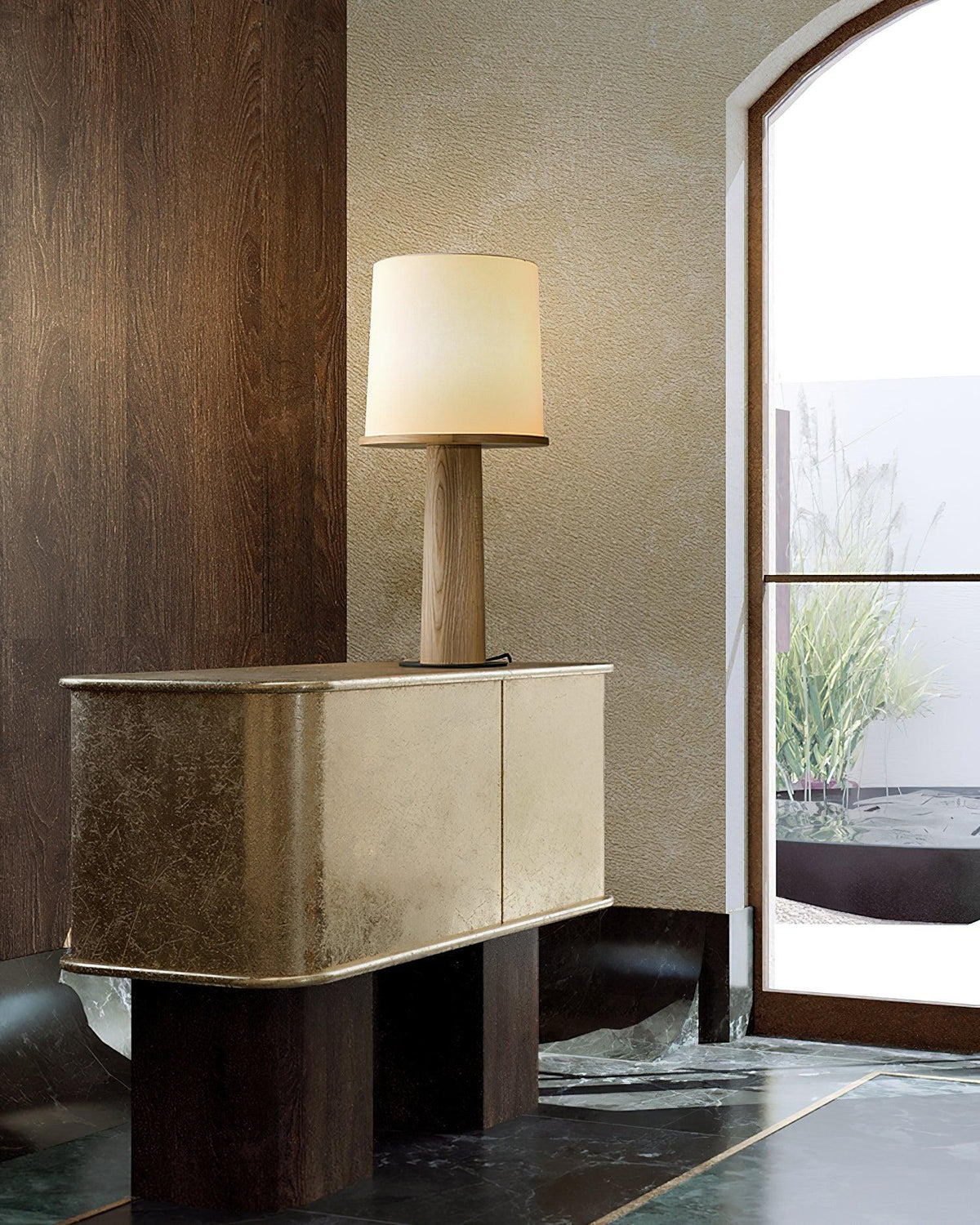 Vesper Minimalist Wood Table Lamp – Two Sizes, Dimmable