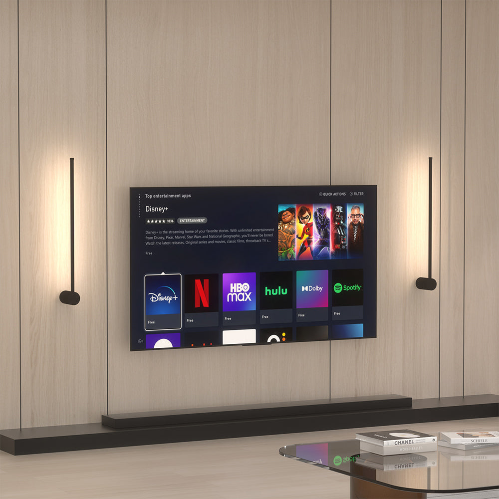 Lumistra lineáris LED fali lámpa modern fali tartóval