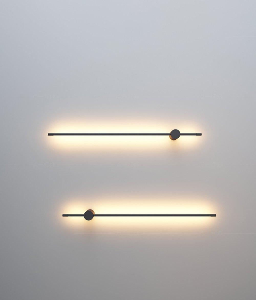 Applique da parete LED lineare — apparecchio tubolare ultrapiatto ∅2,3"