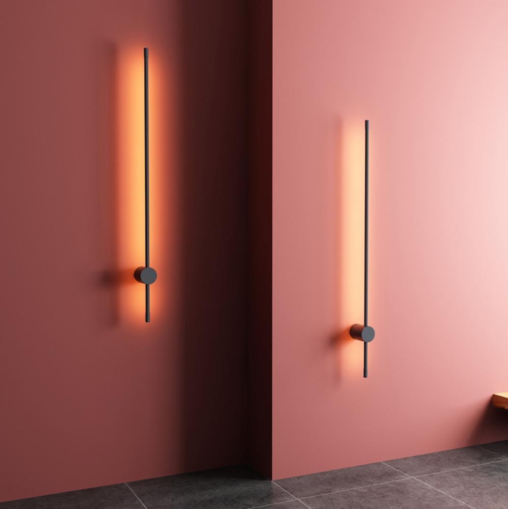 Applique da parete LED lineare — apparecchio tubolare ultrapiatto ∅2,3"