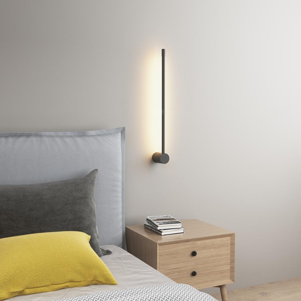 Applique da parete LED lineare — apparecchio tubolare ultrapiatto ∅2,3"