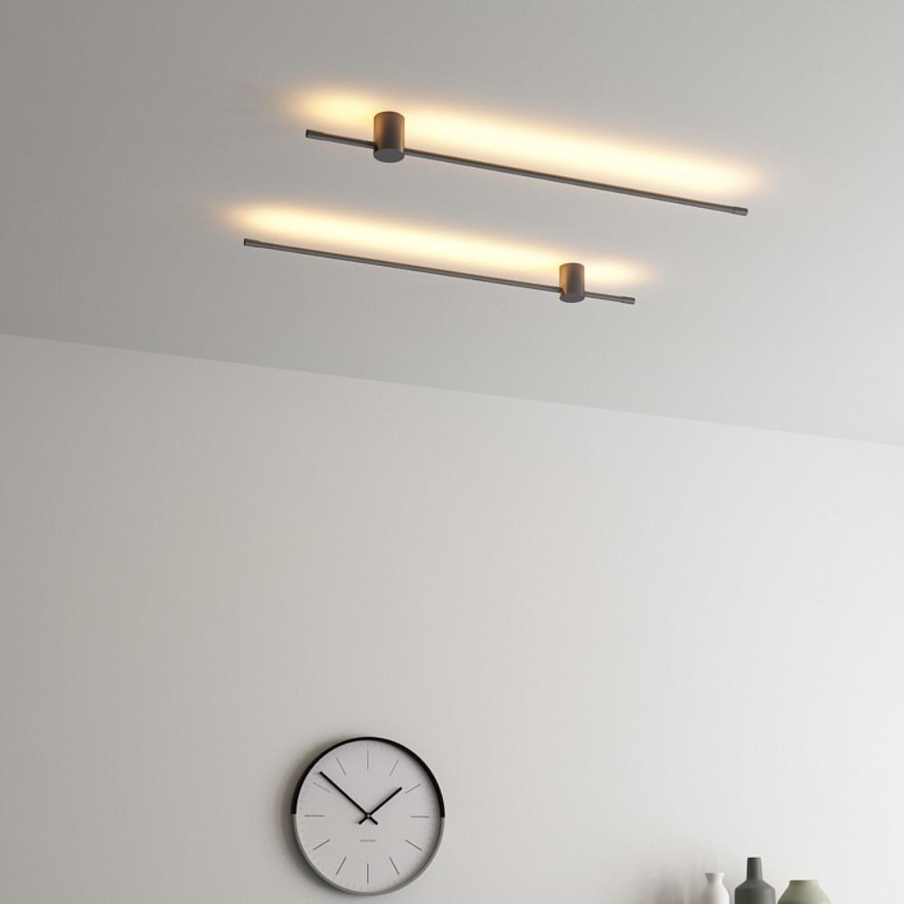 Applique da parete LED lineare — apparecchio tubolare ultrapiatto ∅2,3"