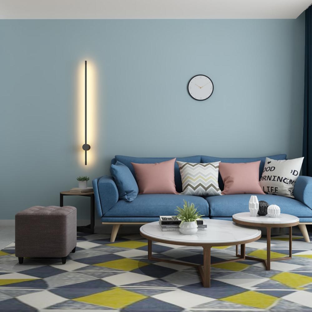 Applique da parete LED lineare — apparecchio tubolare ultrapiatto ∅2,3"