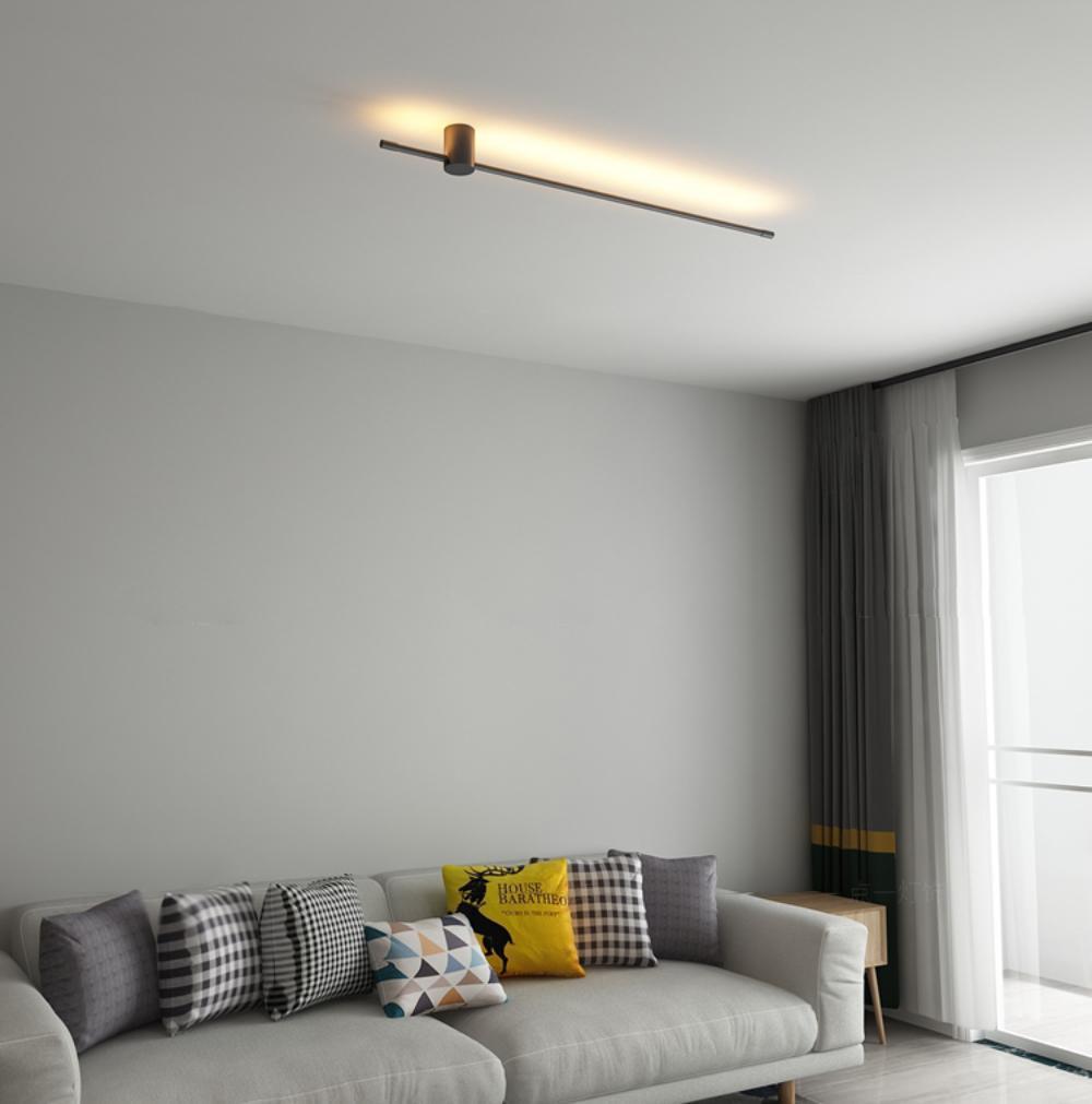 Applique da parete LED lineare — apparecchio tubolare ultrapiatto ∅2,3"