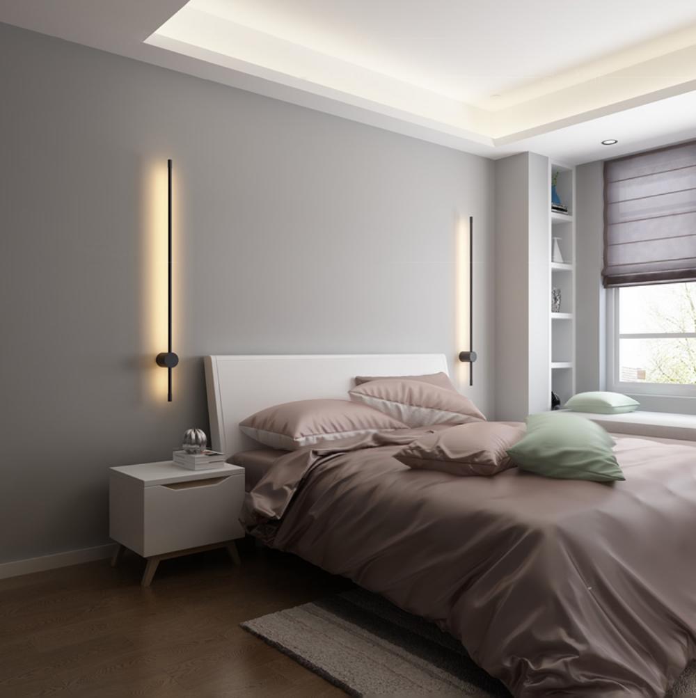 Applique da parete LED lineare — apparecchio tubolare ultrapiatto ∅2,3"