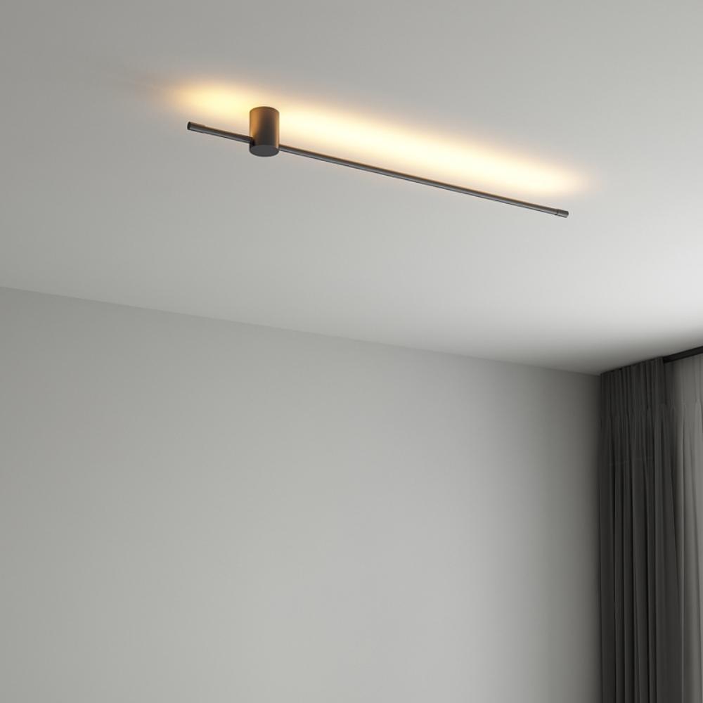 Applique da parete LED lineare — apparecchio tubolare ultrapiatto ∅2,3"