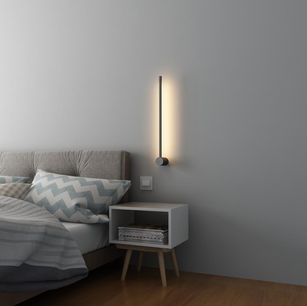 Applique da parete LED lineare — apparecchio tubolare ultrapiatto ∅2,3"
