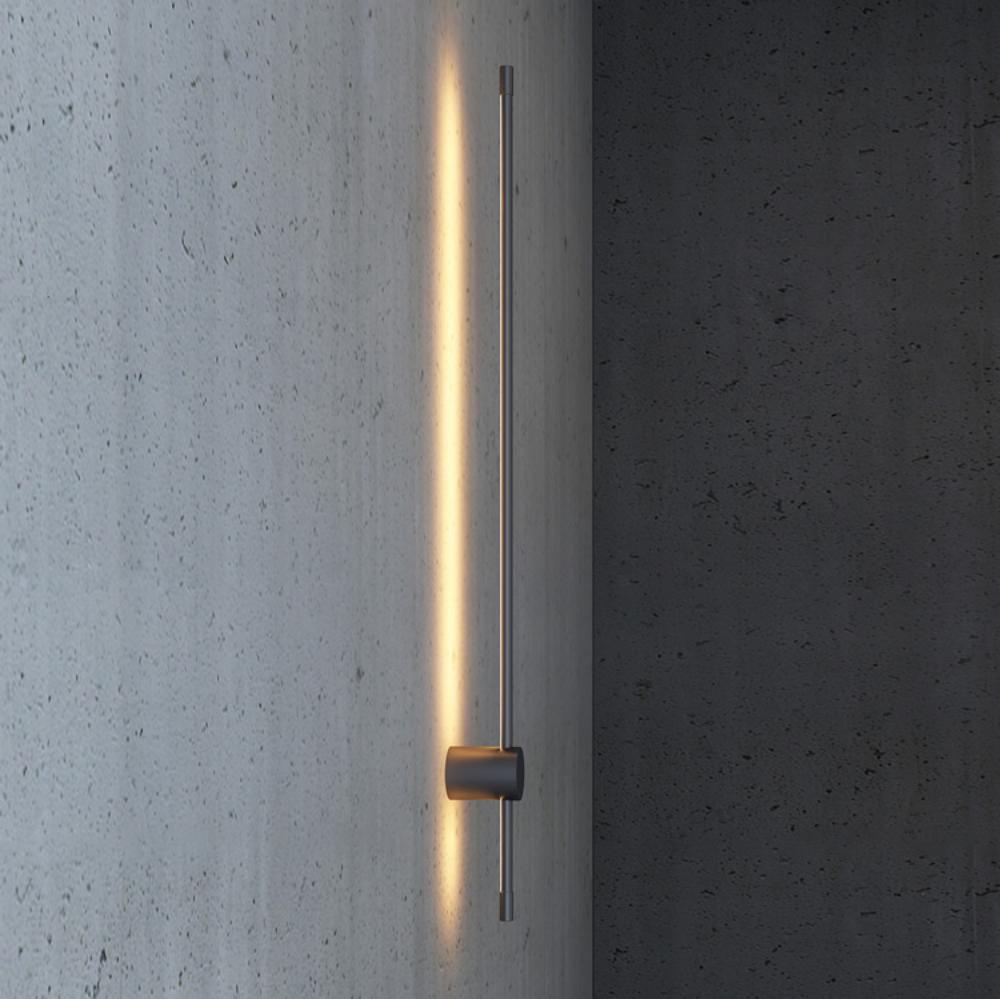 Applique da parete LED lineare — apparecchio tubolare ultrapiatto ∅2,3"