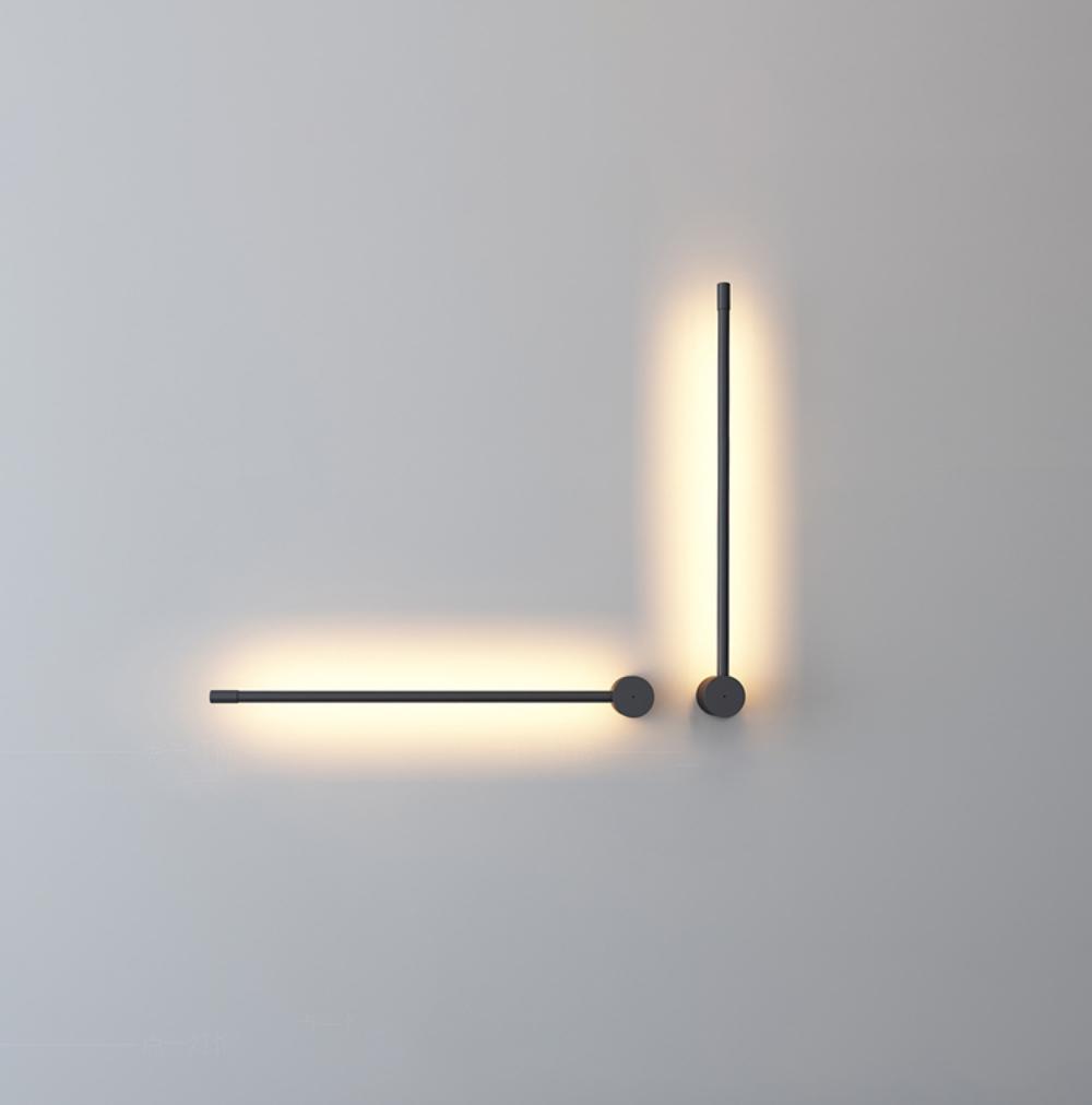 Applique da parete LED lineare — apparecchio tubolare ultrapiatto ∅2,3"