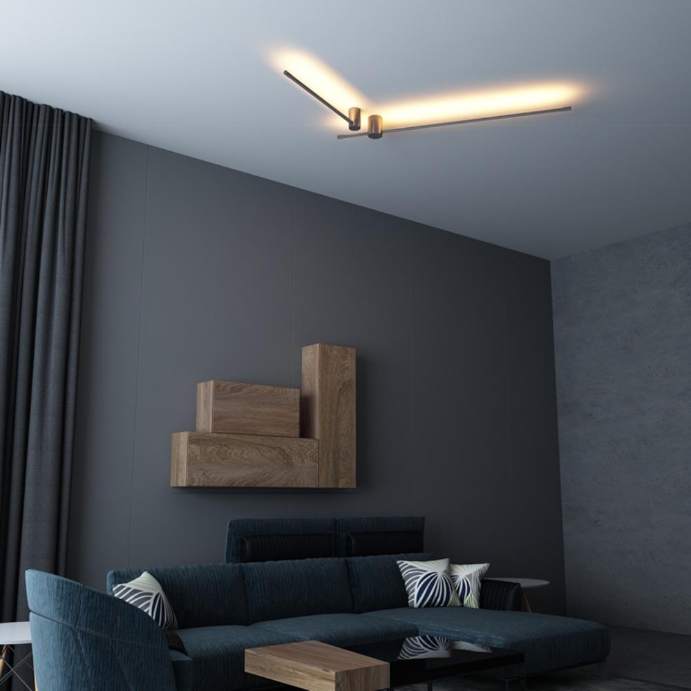 Applique da parete LED lineare — apparecchio tubolare ultrapiatto ∅2,3"