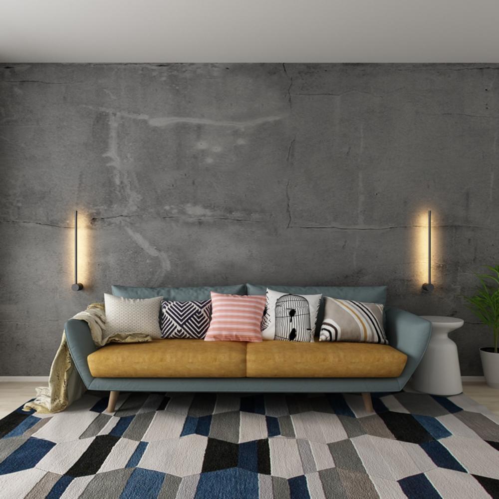Applique da parete LED lineare — apparecchio tubolare ultrapiatto ∅2,3"